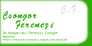 csongor ferenczi business card